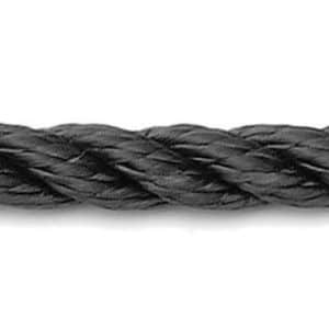 Prijslandvast U-rope per meter zwart