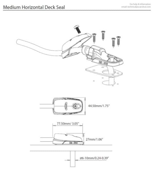 Dekdoorvoer horizontaal voor kabel 6-10 mm - Afbeelding 6